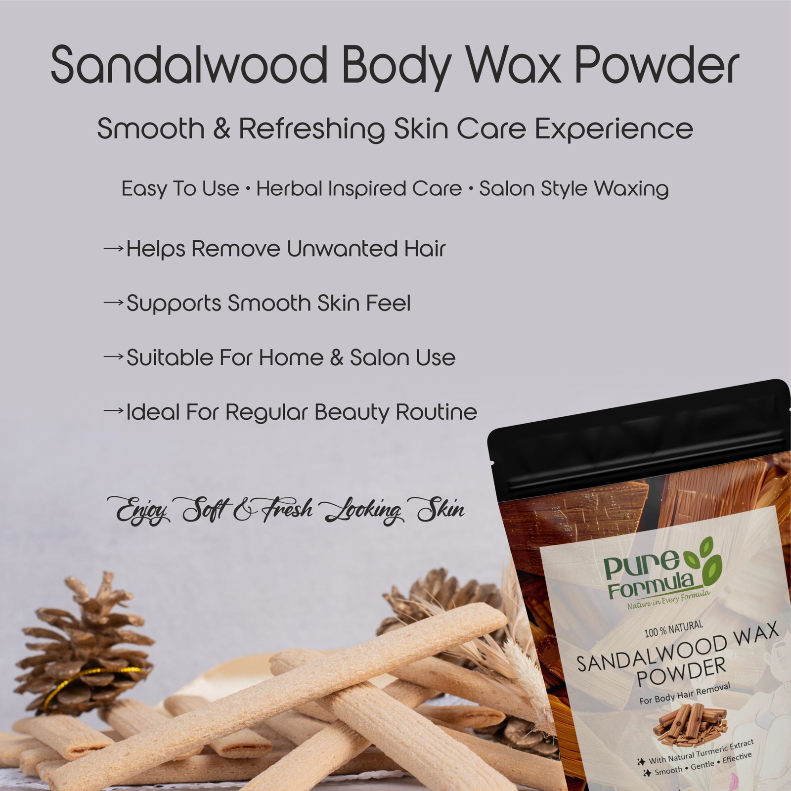 sandalwood wax 100g & rose water 200ml combo | smooth & refreshing skin care sandalwood wax 100g & rose water 200ml combo | smooth & refreshing skin care