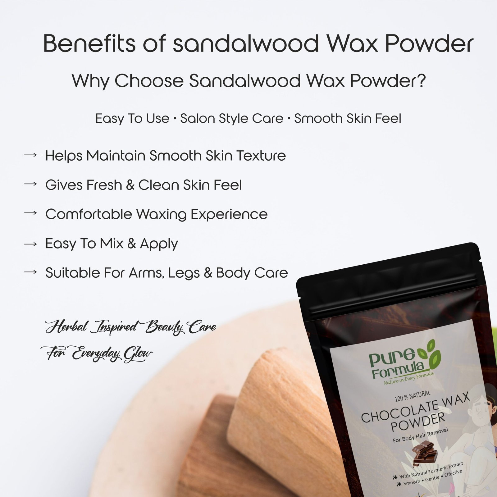 sandalwood wax 100g & rose water 200ml combo | smooth & refreshing skin care sandalwood wax 100g & rose water 200ml combo | smooth & refreshing skin care